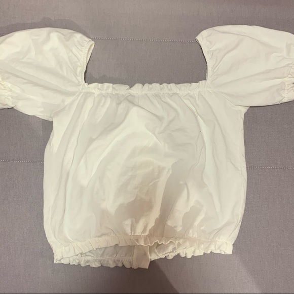 Brandy melville white top (mira button top) - Picture 3 of 4